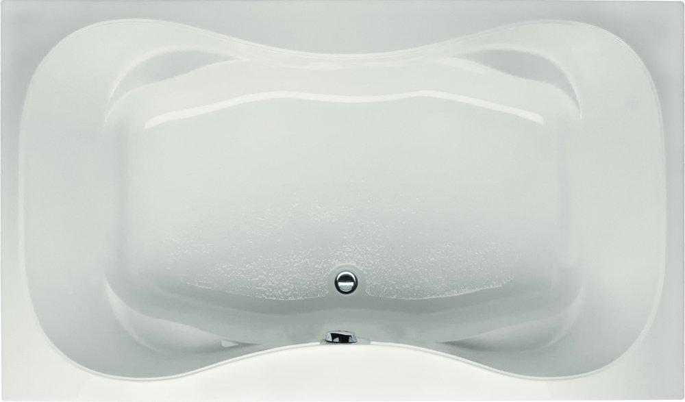 Hydro Systems Bone 72 x 42 in. Combo Drop-In Bathtub with Center Drain and with Side Drain 