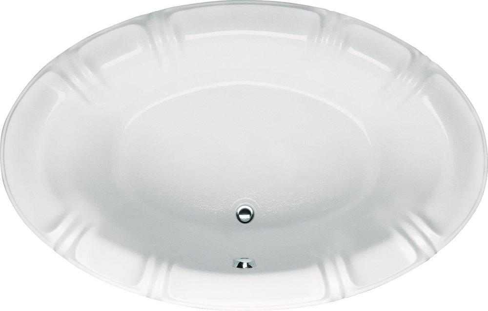 Hydro Systems Bone 66 x 42 in. Soaker Drop-In Bathtub with Center Drain and with Side Drain 