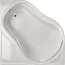64 x 74 in. Soaker Drop-In Bathtub with End Drain in White