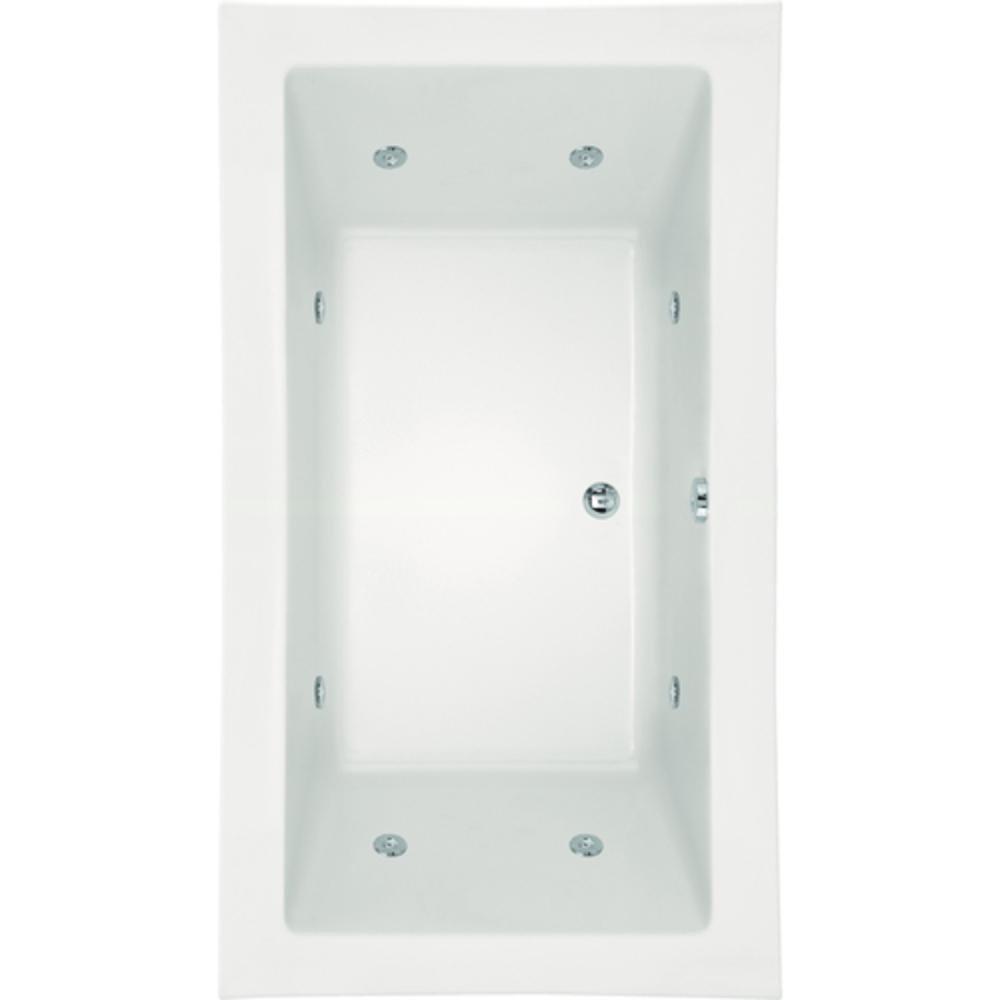 Hydro Systems White 74 x 42 in. Whirlpool Drop-In Bathtub with Center Drain 