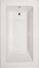 72 x 42 in. Drop-In Bathtub with End Drain in White