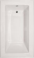 Hydro Systems White 72 x 42 in. Drop-In Bathtub with End Drain 