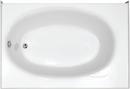 60 x 42 in. 40 gal Gelcoat Rectangle Drop-In Bathtub with Left Hand Drain in White