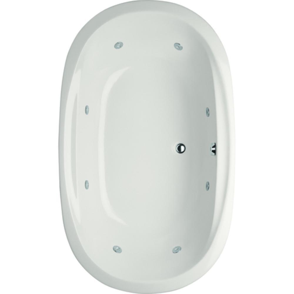 Hydro Systems White 60 x 38 in. Whirlpool Drop-In Bathtub with Center Drain 