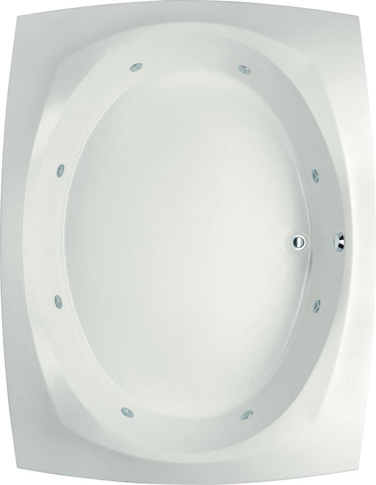 Hydro Systems White 82 x 63 in. Whirlpool Drop-In Bathtub with Center Drain 