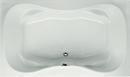 Hydro Systems White 60 x 42 in. Combo Drop-In Bathtub with Center Drain and with Side Drain 