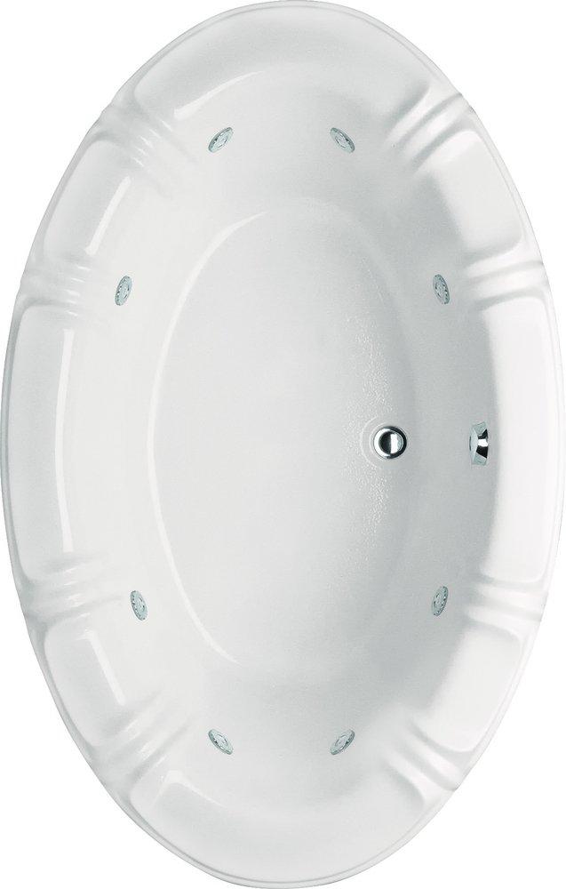 Hydro Systems Biscuit 78 x 48 in. Combo Drop-In Bathtub with Center Drain and with Side Drain 