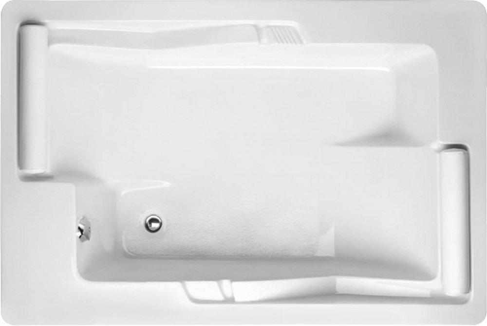 Hydro Systems White 72 x 48 in. Drop-In Bathtub with End Drain 