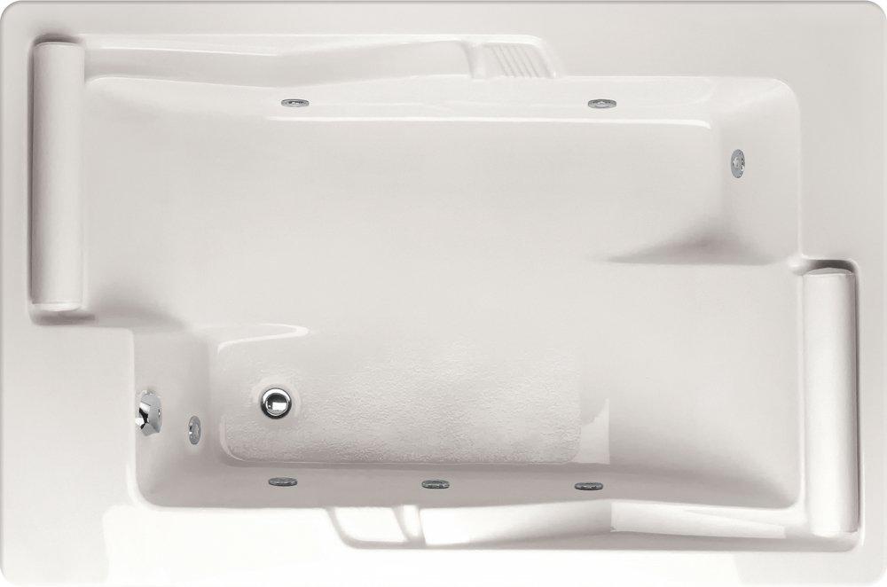Hydro Systems White 72 x 48 in. Rectangle Whirlpool Bathtub with Corner Drain 