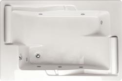 72 x 48 in. Rectangle Whirlpool Bathtub with Corner Drain in White