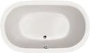 74 x 44 in. Drop-In Bathtub with Center Drain in White