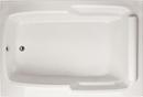 72 x 48 in. Soaker Drop-In Bathtub with End Drain in White