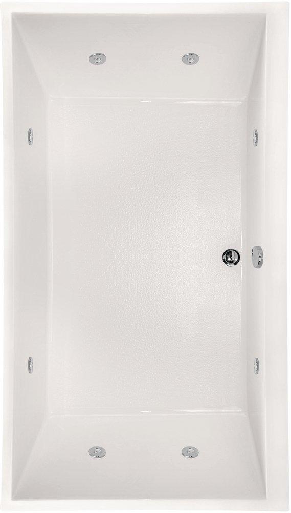 Hydro Systems White 86 x 50 in. Whirlpool Drop-In Bathtub with Center Drain 