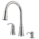 2.2 gpm Single Lever Handle Kitchen Sink Faucet Pull-Down Spout IPS Connection in Polished Chrome