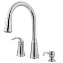 Pfister Polished Chrome 2.2 gpm Single Lever Handle Kitchen Sink Faucet Pull-Down Spout IPS Connection 
