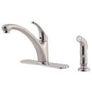 Pfister Stainless Steel 4-Hole Kitchen Faucet with Single Lever Handle and Sidespray 