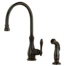 2.2 gpm Single Lever Handle Deckmount Kitchen Sink Faucet High Arc Spout IPS Connection in Tuscan Bronze