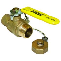 3/4 in. Brass Full Port Sweat x Hose 600# Ball Valve