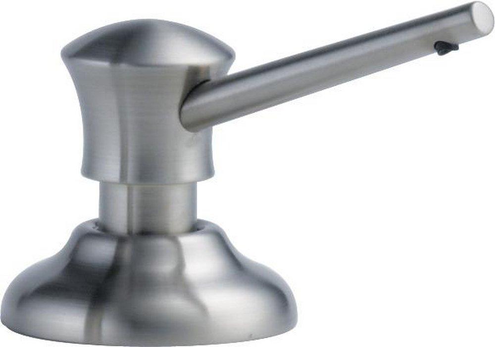 Delta Faucet Arctic Stainless 13 oz. Deck Mount Plastic Soap and Lotion Dispenser 