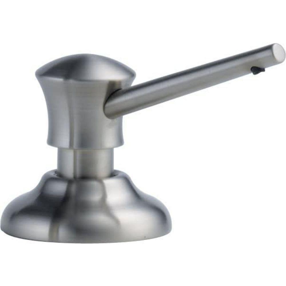 Delta Faucet Arctic Stainless 13 oz. Deck Mount Plastic Soap and Lotion Dispenser 