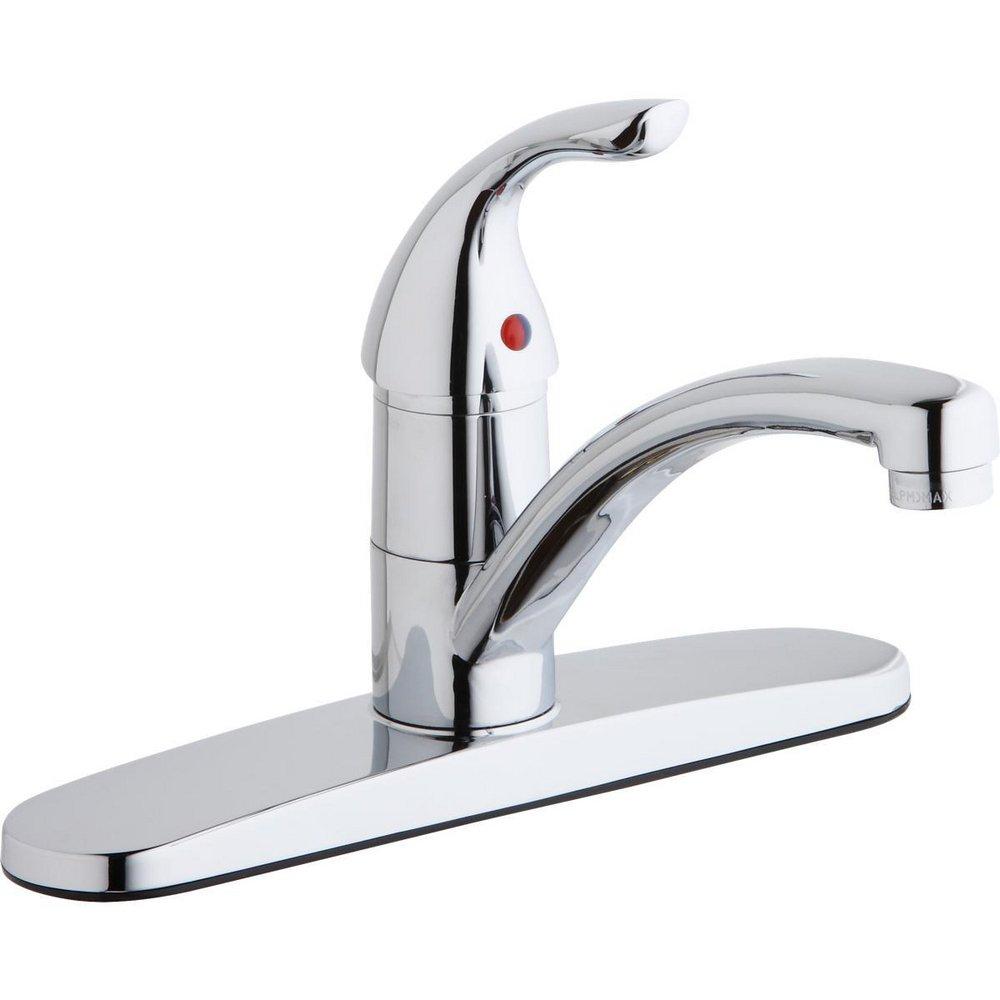Elkay Polished Chrome Single Handle Kitchen Faucet 
