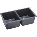 33 x 18-1/2 in. No Hole Composite Double Bowl Undermount Kitchen Sink in Dusk Grey