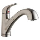 Elkay Lustrous Steel Single Handle Pull Out Kitchen Faucet 