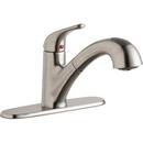 Single Handle Pull Out Kitchen Faucet in Lustrous Steel
