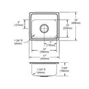 Elkay Lustrous Satin 17 x 16 in. 1 Hole Stainless Steel Single Bowl Drop-in Kitchen Sink 