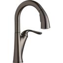 1-Hole Pull-Down Spray Faucet with Single Lever Handle in Antique Steel