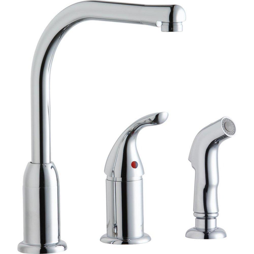 Elkay Polished Chrome Single Handle Kitchen Faucet 