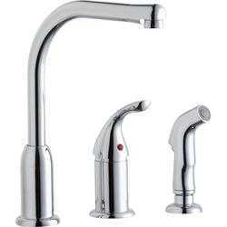 Single Handle Kitchen Faucet with Side Spray in Polished Chrome