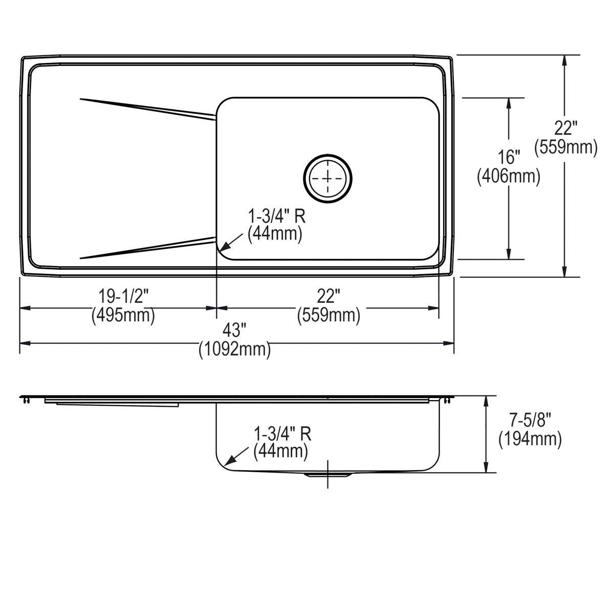 Elkay Polished Chrome Single Handle Kitchen Faucet 