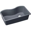 Elkay Dusk Grey 33 x 20 in. No Hole Composite Single Bowl Undermount Kitchen Sink 
