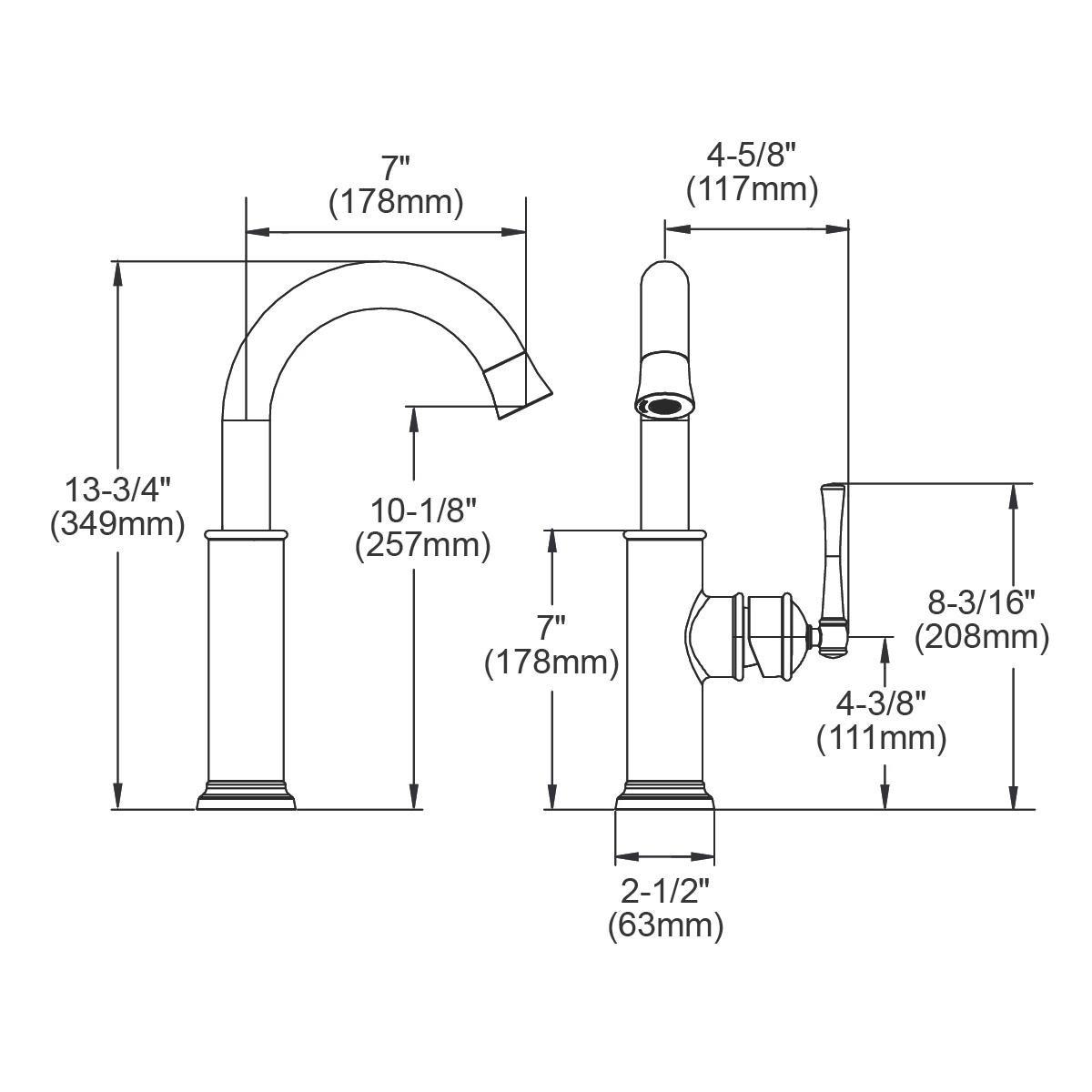 Elkay Lustrous Steel Single Lever Handle Bar Faucet 
