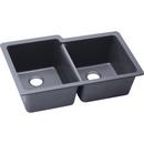 33 x 20-1/2 in. No Hole Composite Double Bowl Undermount Kitchen Sink in Dusk Grey