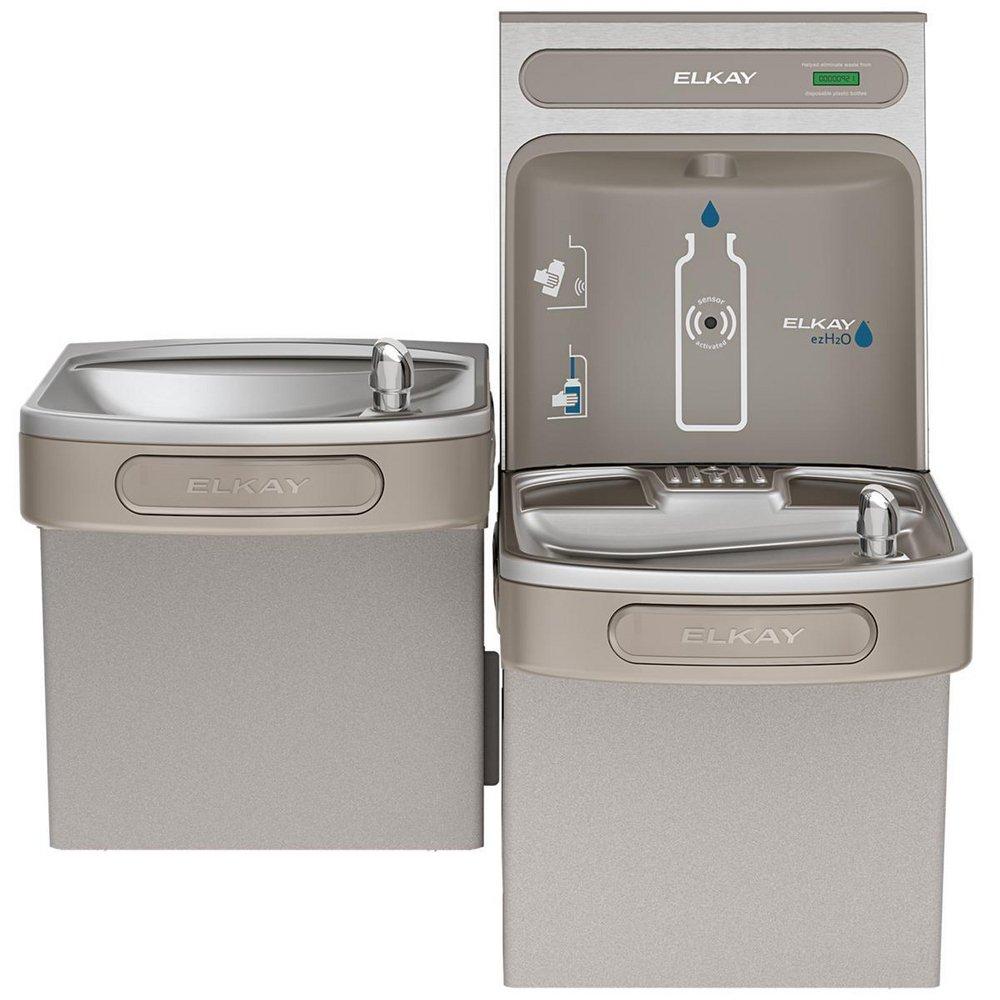 Elkay Light Grey Granite Wall Mount Indoor Bottle Filling Station 