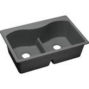 33 x 22 in. No Hole Composite Double Bowl Drop-in Kitchen Sink in Dusk Grey