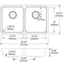 Elkay Lustrous Steel Two Handle Pull Down Bridge Kitchen Faucet 