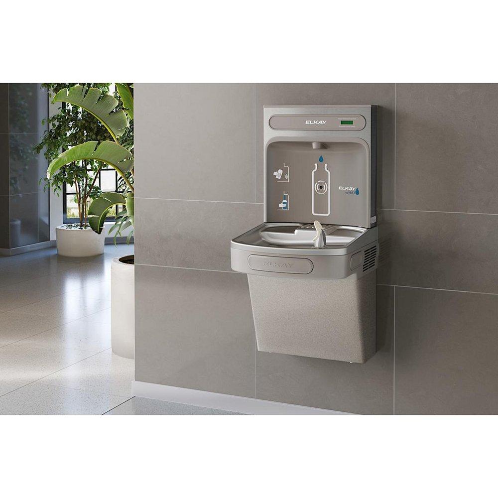 Elkay Light Grey Granite Wall Mounted Bottle Filling Station with Single Cooler 