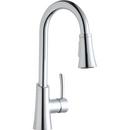 1-Hole Pull-Down Spray Entertainment Faucet with Single Lever Handle in Polished Chrome