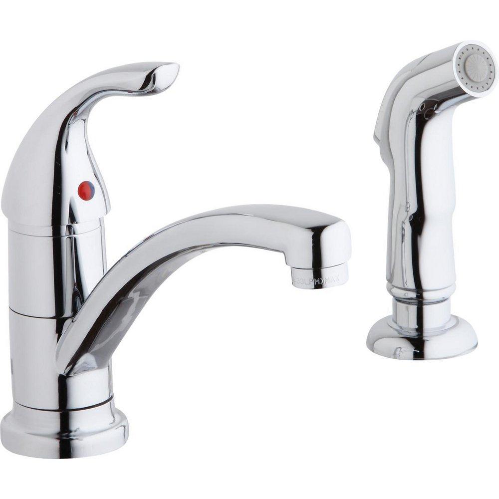 Elkay Polished Chrome Single Handle Kitchen Faucet 