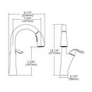 Elkay Lustrous Steel 1-Hole Pull-Down Spray Faucet with Single Lever Handle 