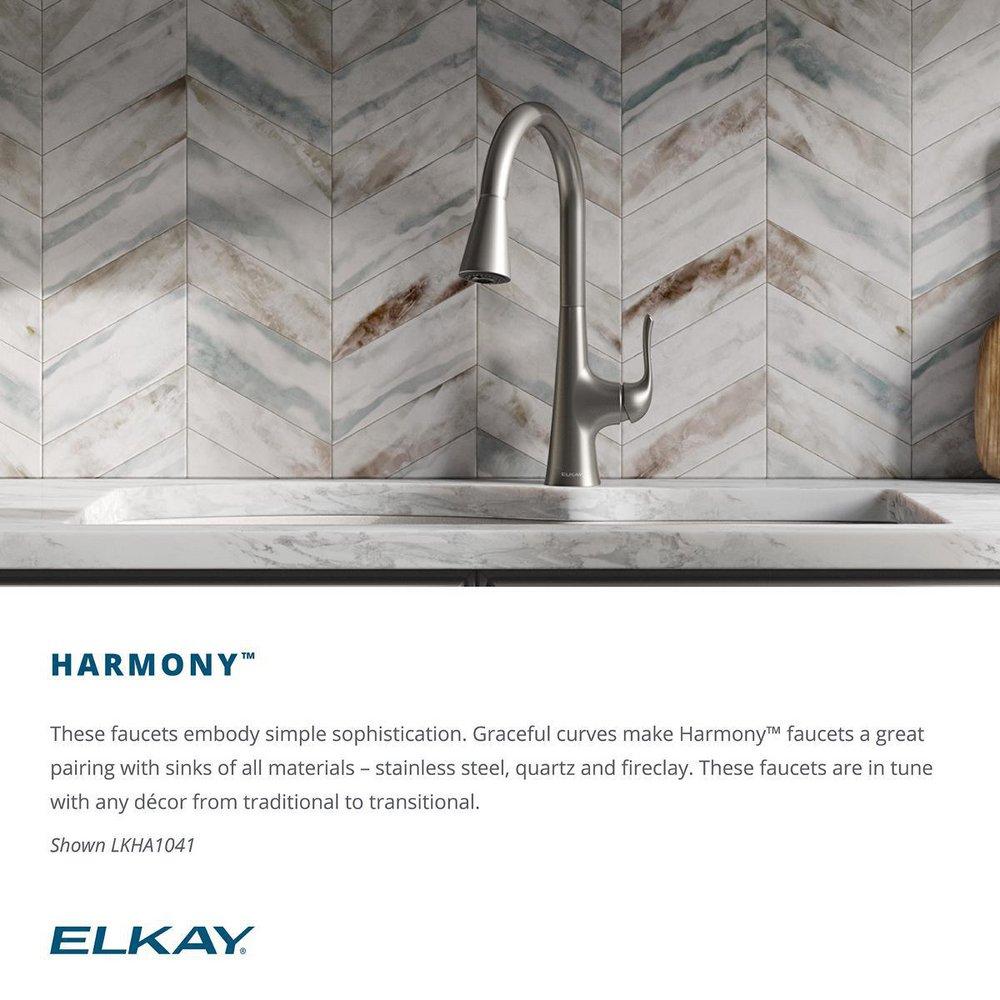 Elkay Polished Chrome Single Handle Pull Down Kitchen Faucet 