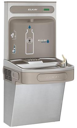 Wall Mounted Bottle Filling Station with Single Cooler in Stainless Steel