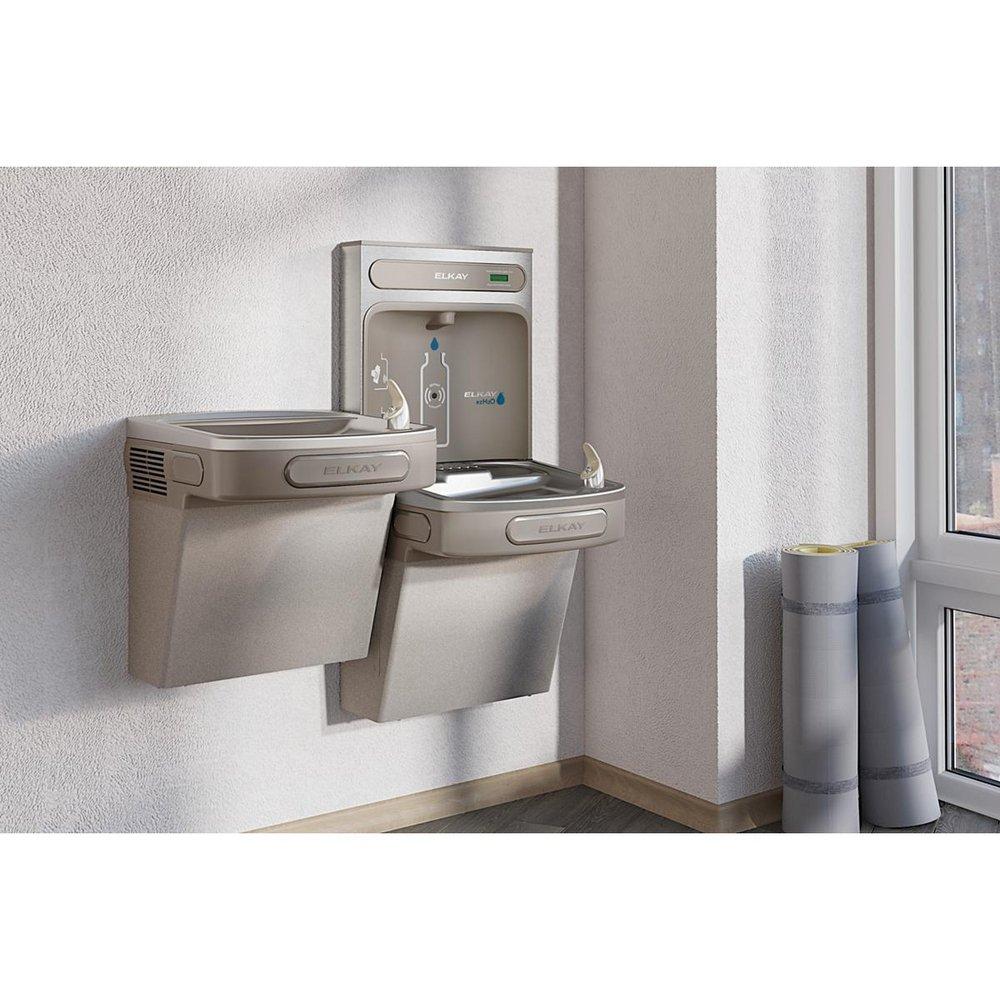 Elkay Light Grey Granite 39-1/16 in. Bottle Filling Station with Water Cooler 