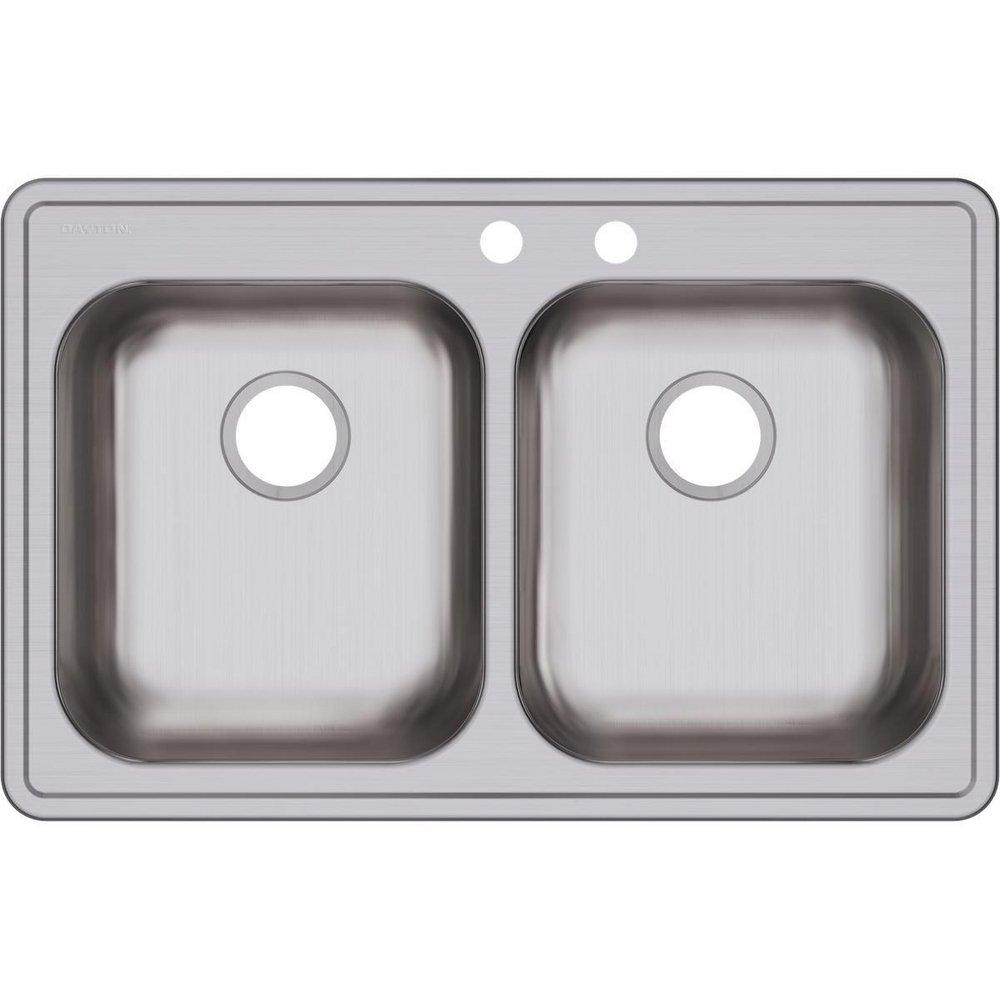 Dayton Satin 2-Hole Stainless Steel Service Sink 