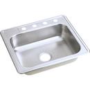 1-Hole 1-Bowl Self-Rimming and Drop-In Kitchen Sink with Center Drain in Satin