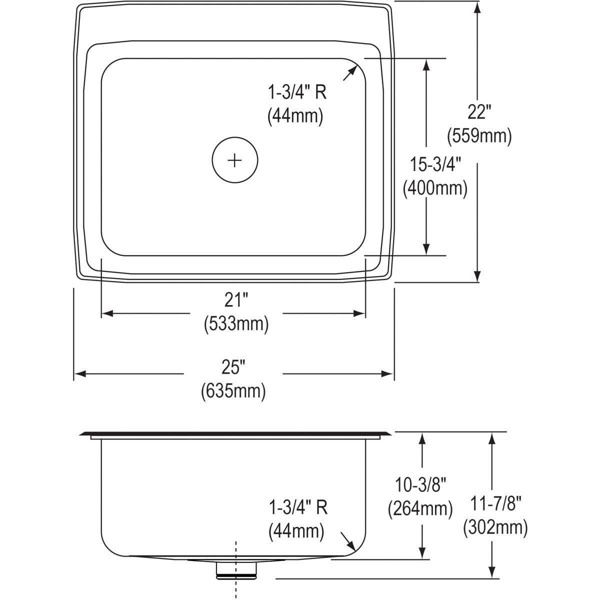 Dayton Satin 33 x 19 in. Stainless Steel Double Bowl Drop-in Kitchen Sink in Satin 
