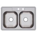 Kingsford Satin 33 x 22 in. Stainless Steel Double Bowl Drop-in Kitchen Sink in Satin 